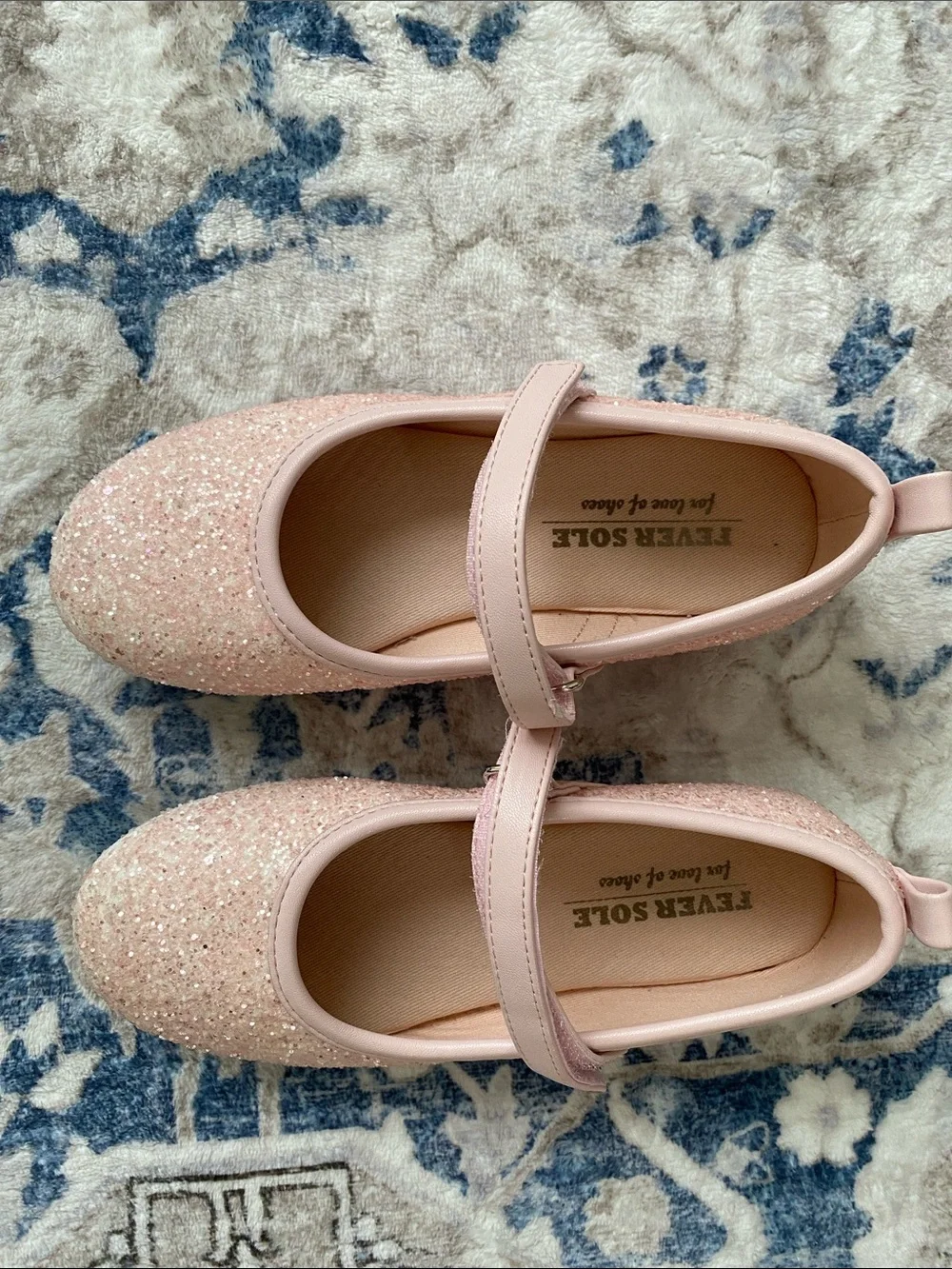 Girls' Sparkle Mary Jane Dress Shoes in Light Pink 32/1 Youth